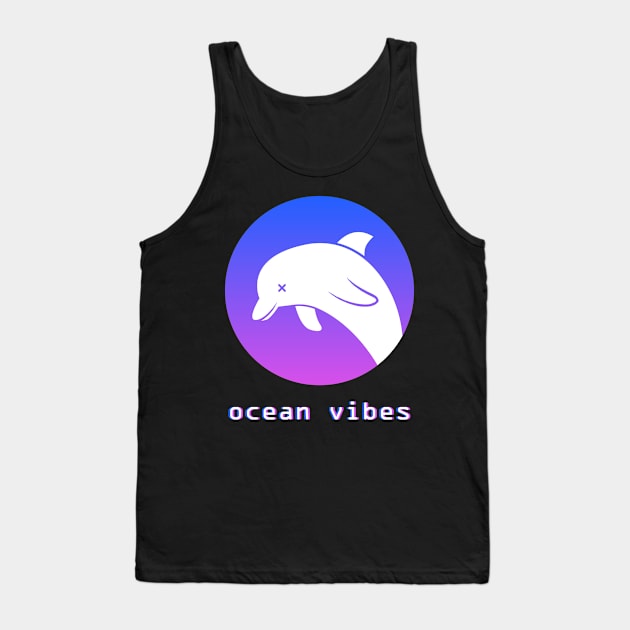 Ocean Vibes - Seapunk Vaporwave Aesthetic Tank Top by MeatMan